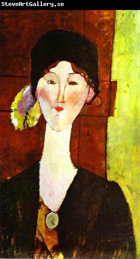 Amedeo Modigliani Portrait of Beatrice Hastings before a door